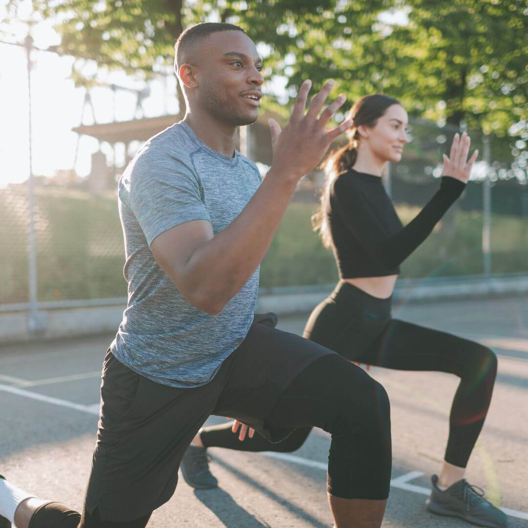 People working out together